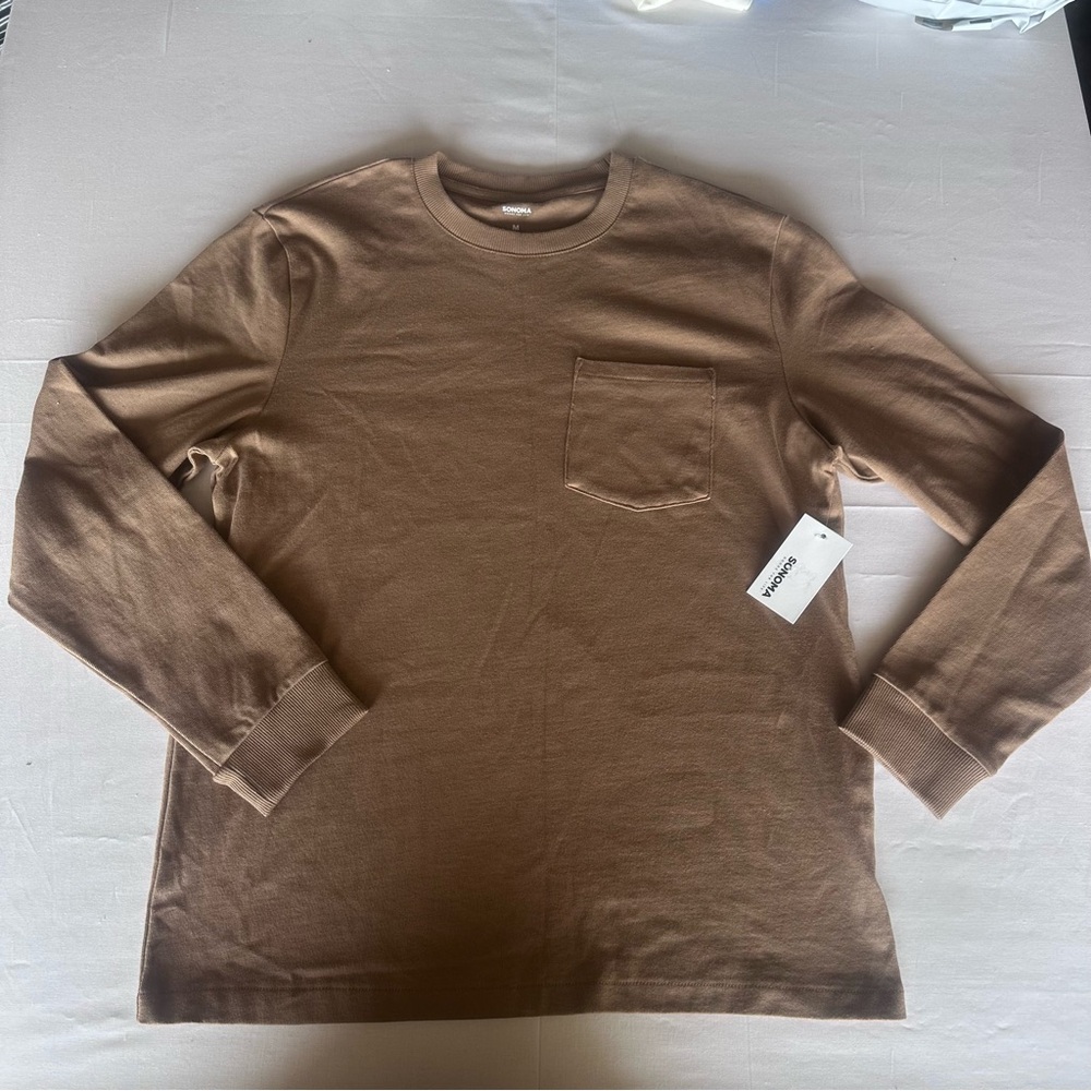 Sonoma Men's Tan Long Sleeve Tee